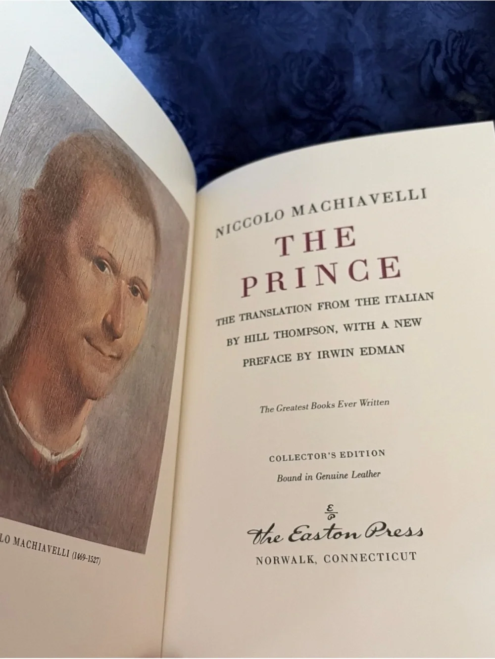 Machiavelli The Prince Easton Press Collectors Edition 1980 Leather Bound HC